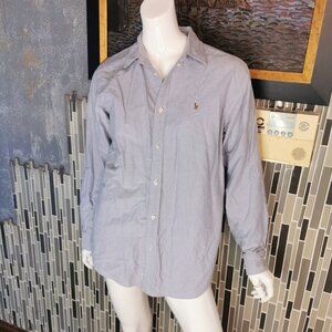 Ralph Lauren Shirt Mens Large(20) Blue Button Down Pony Logo Cotton 0457  Brand: